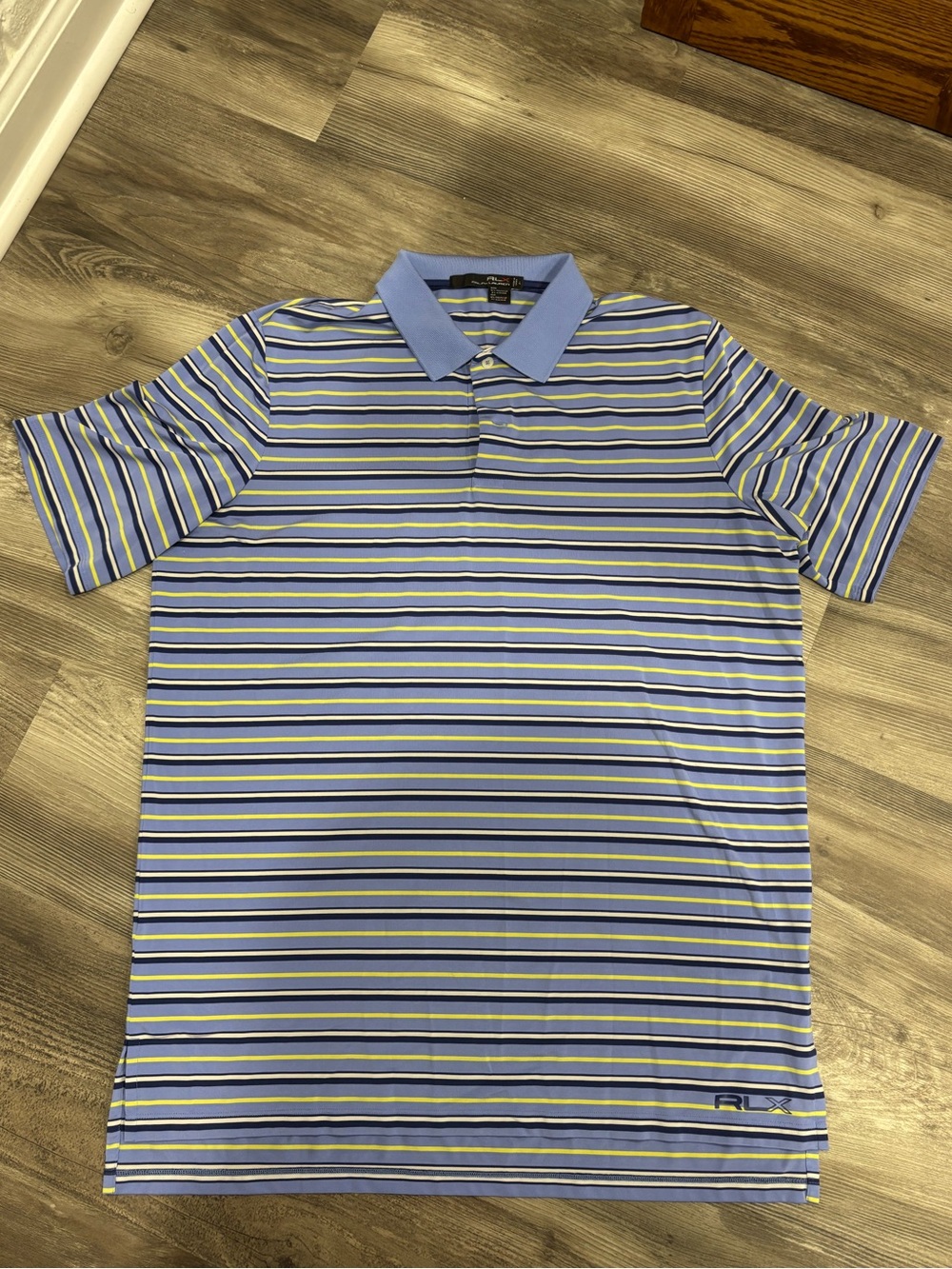 Ralph Lauren Light Blue Striped Golf Polo